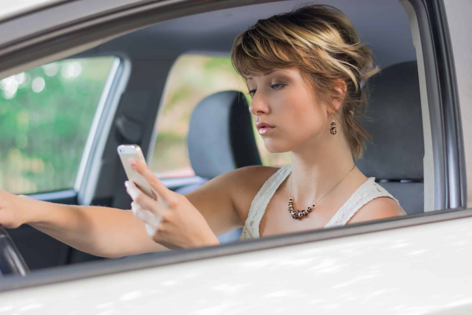 Person Texting While Driving